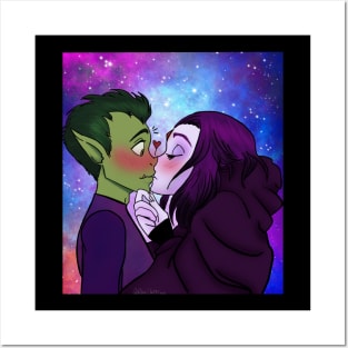 Beastboy and Raven Posters and Art